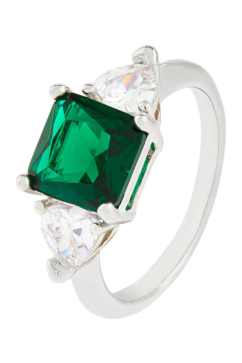 Женский Accessorize Кольцо с изумрудным камнем и кристаллами (цвет ), артикул 894159 | Фото 1