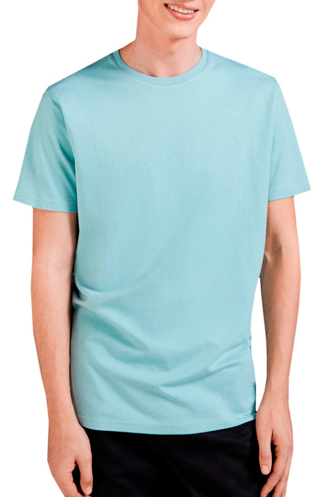 Springfield Однотонная футболка из натурального хлопка (Мятный цвет), артикул 7122219 | Фото 1
