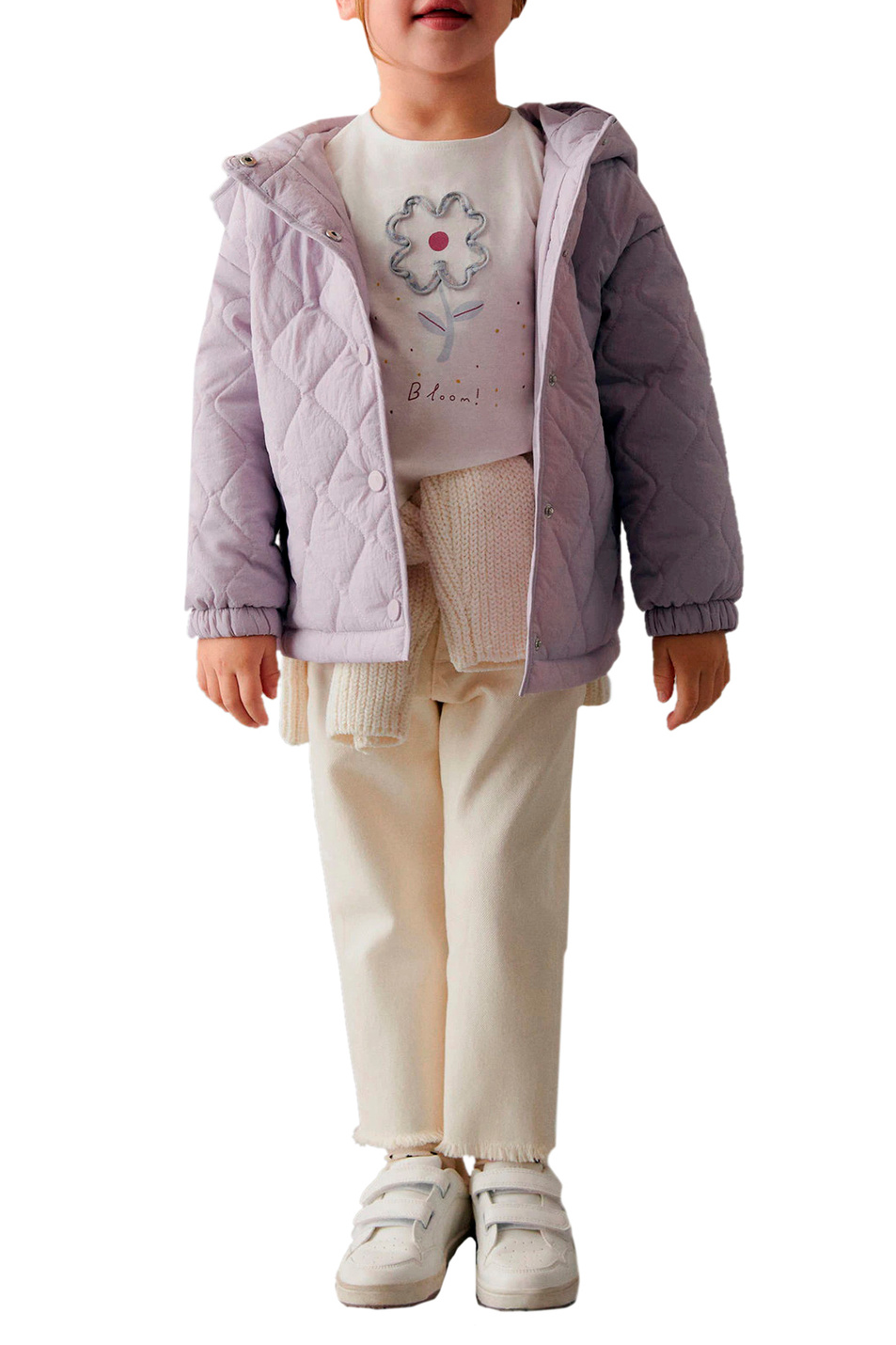 Девочкам Mango Kids Куртка стеганая SPRING4 с капюшоном (цвет ), артикул 47082879 | Фото 3