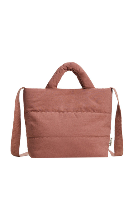 Стеганая сумка-шоппер FILIPA|Основной цвет:Розовый|Артикул:37024764 | Фото 1
