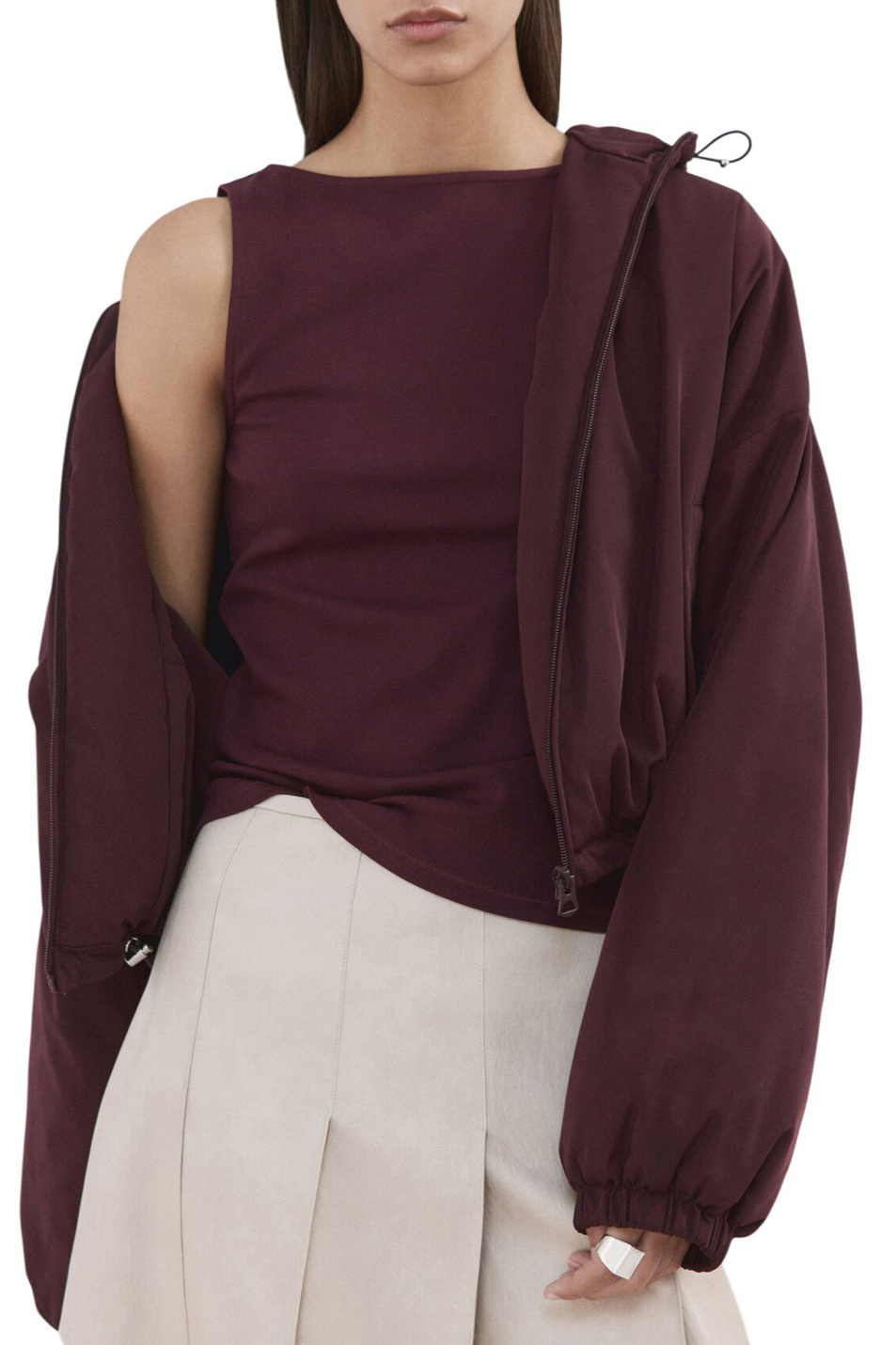 Женский Mango Топ TECLI однотонный (цвет ), артикул 27095822 | Фото 3