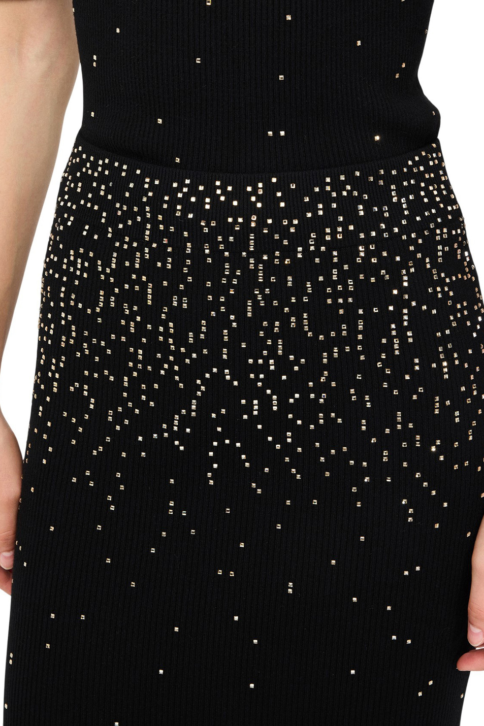 Юбка со стразами|Основной цвет:Черный Женский Liu Jo Юбка со стразами (цвет ), артикул MF5471MS99E | Фото 6