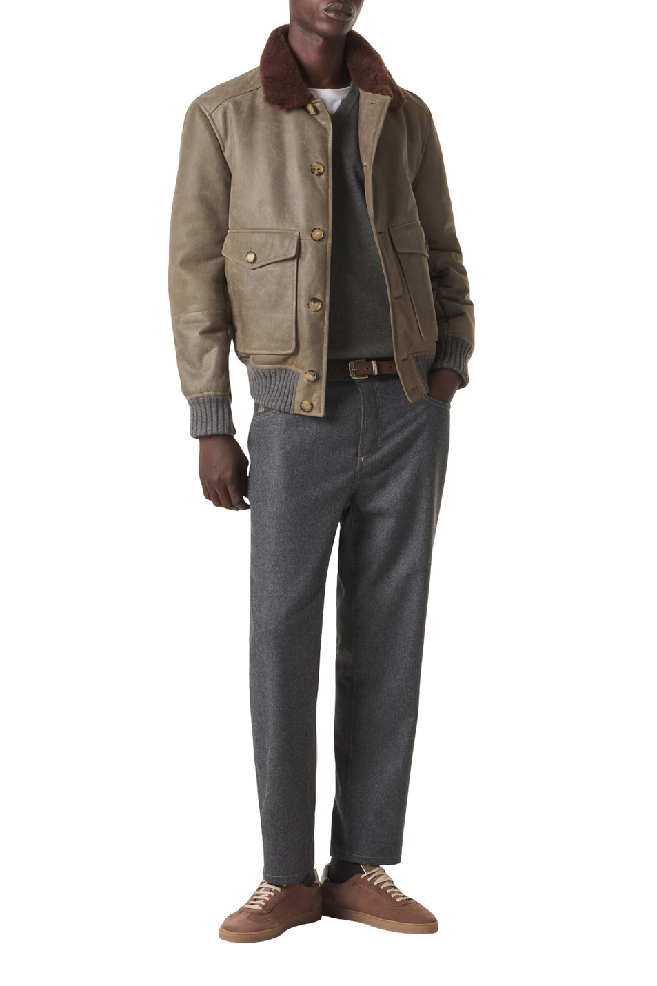 Мужской Brunello Cucinelli Брюки из натуральной шерсти (цвет ), артикул M038PF1012 | Фото 3