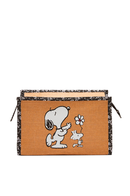 Косметичка с принтом "Snoopy"|Основной цвет:Бежевый|Артикул:4844612 | Фото 1
