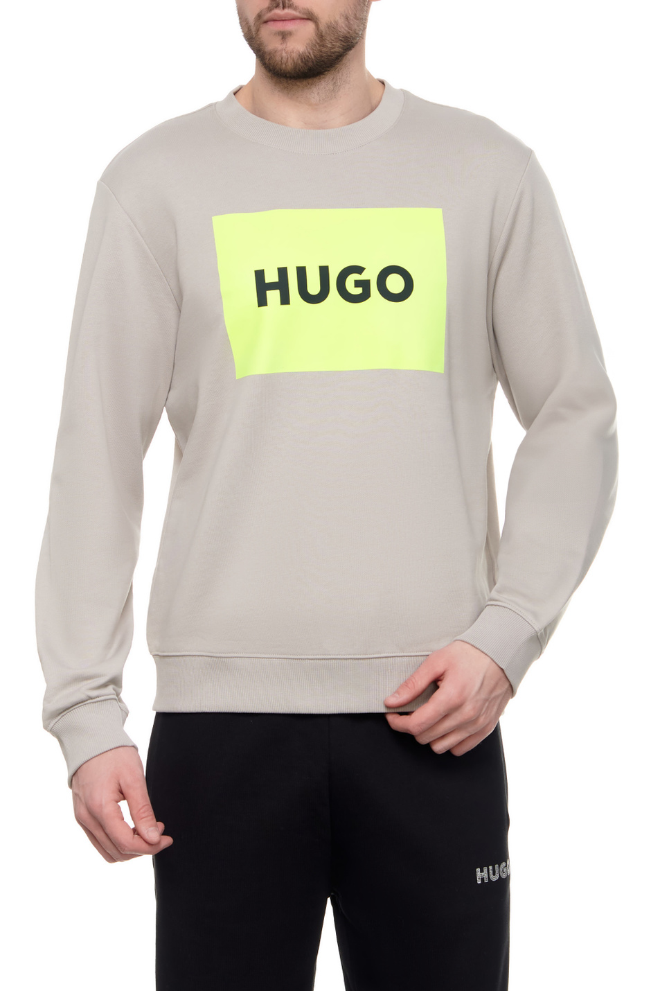 Мужской HUGO Свитшот с контрастным логотипом (цвет ), артикул 50467944 | Фото 1