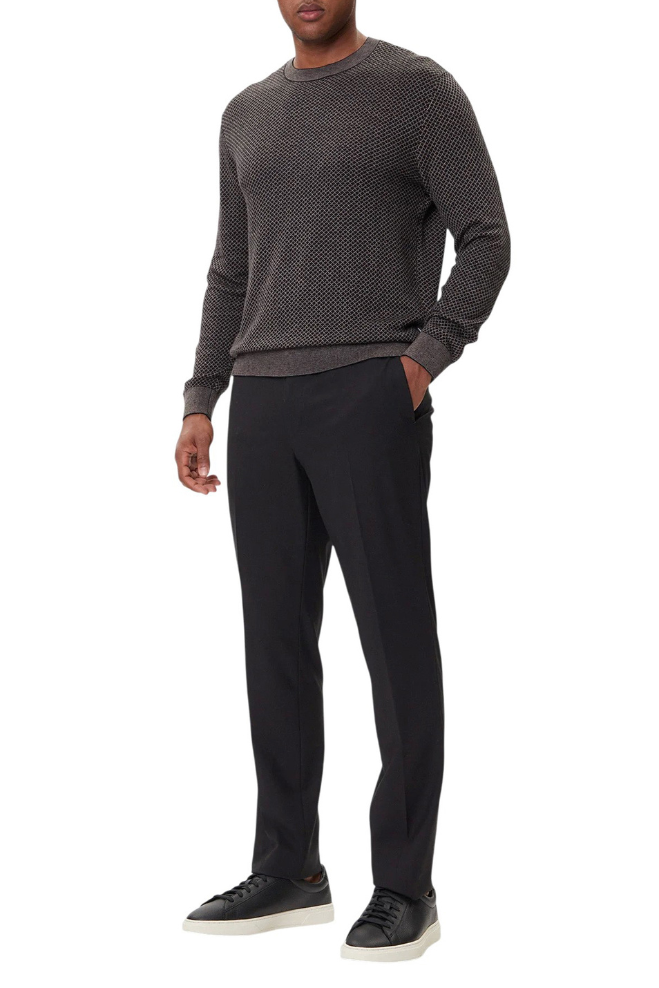 Мужской Armani Exchange Джемпер из смесового хлопка (цвет ), артикул XM001913-AF18841 | Фото 3