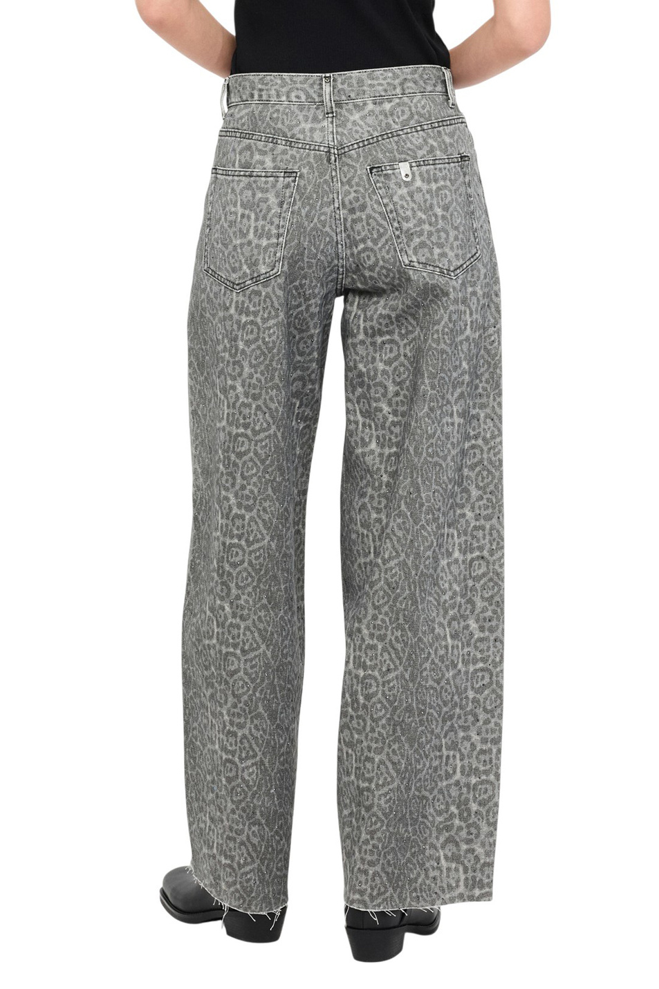 Женский Liu Jo Джинсы с принтом и стразами (цвет ), артикул MF5333T160A | Фото 4