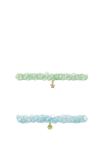 Набор чокеров BEA с подвесками|Основной цвет:Зеленый|Артикул:37004064 | Фото 1