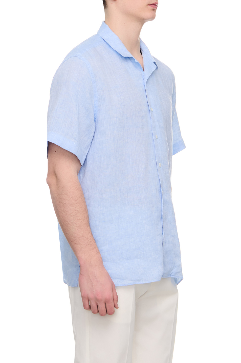 Мужской Corneliani Рубашка из чистого льна (цвет ), артикул 91I204-3111092 | Фото 3