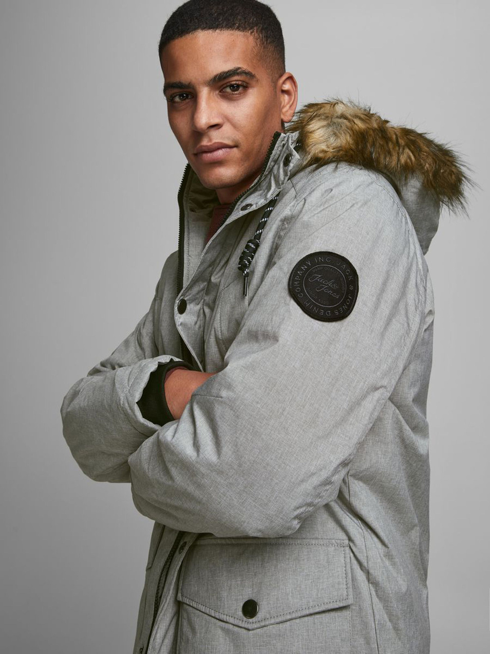 Мужской Jack & Jones Куртка с капюшоном с искусственным мехом (цвет ), артикул 12174383 | Фото 5