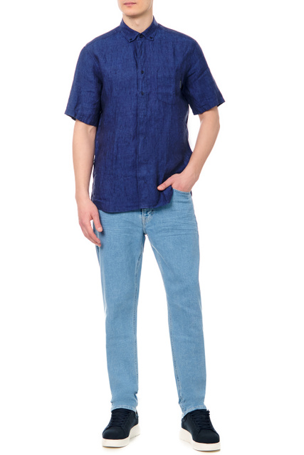Льняная рубашка LYKOS-2|Основной цвет:Синий|Артикул:58872973 | Фото 2