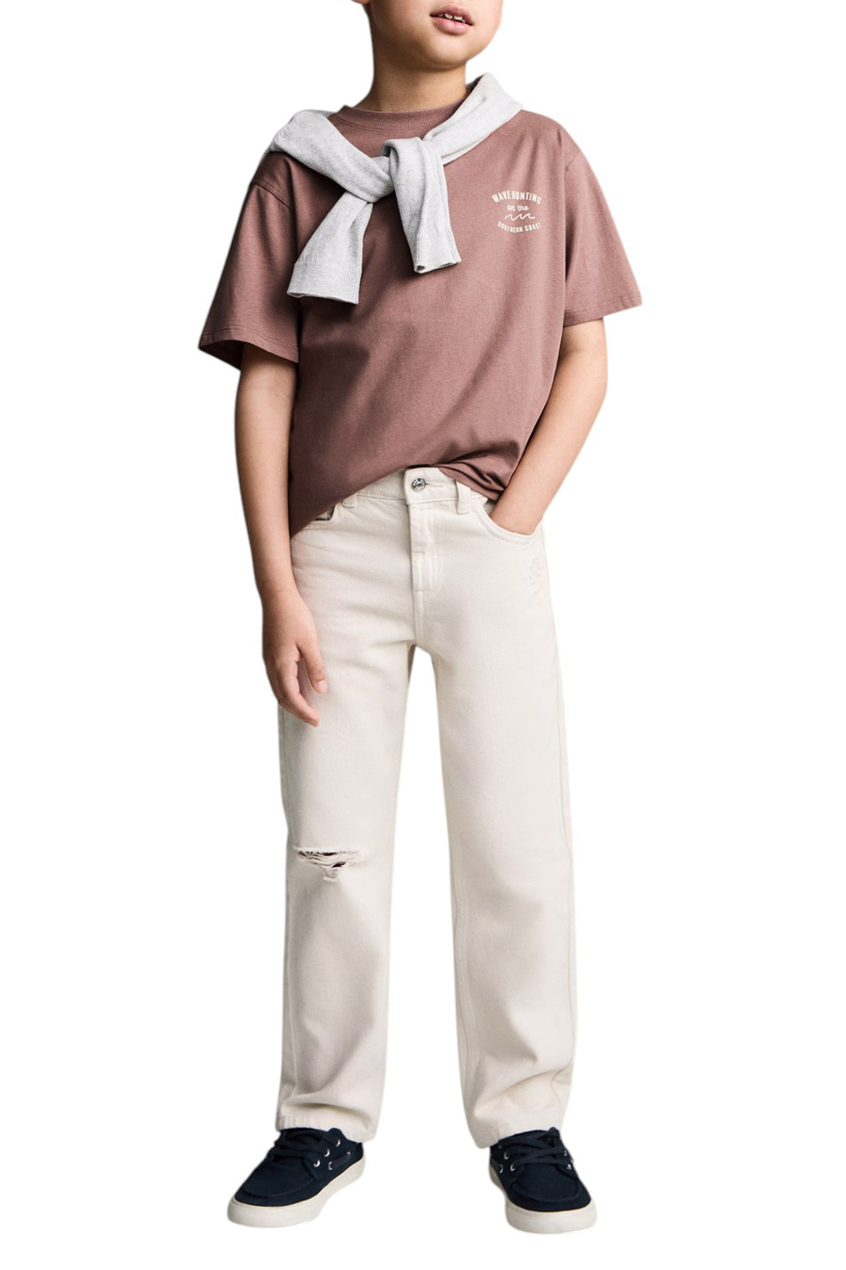 Мальчикам Mango Kids Футболка HUNTING из хлопка (цвет ), артикул 87005955 | Фото 2