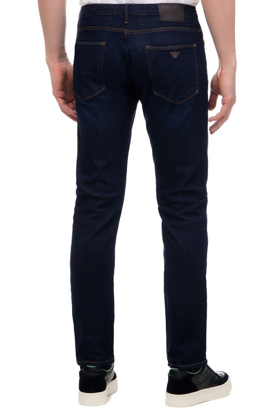 Мужской Emporio Armani Джинсы из эластичного хлопка (цвет ), артикул 6L1J06-1DI4Z | Фото 4