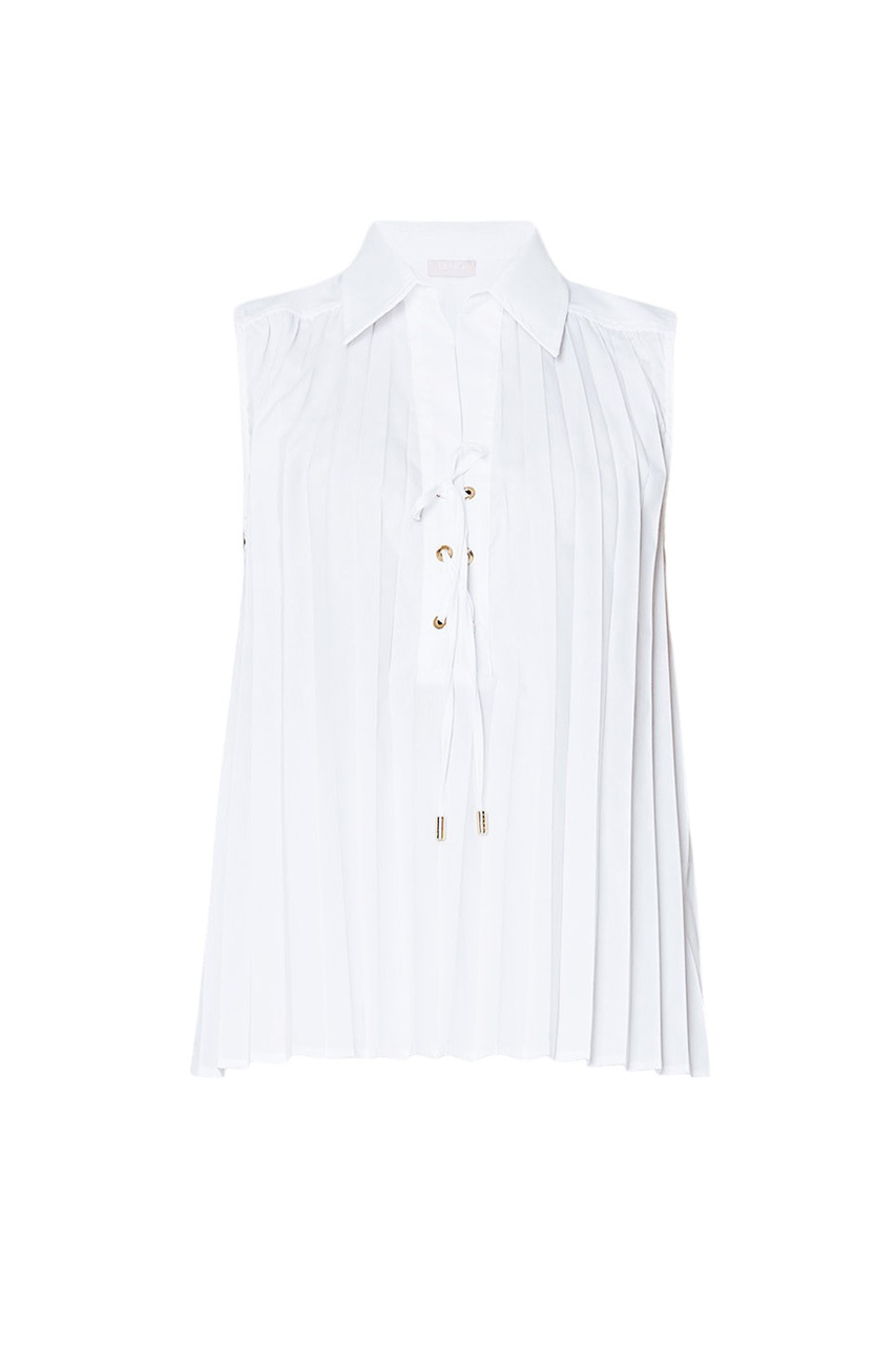 Блузка плиссированная|Основной цвет:Белый|Артикул:MA4017T3352 | Фото 1