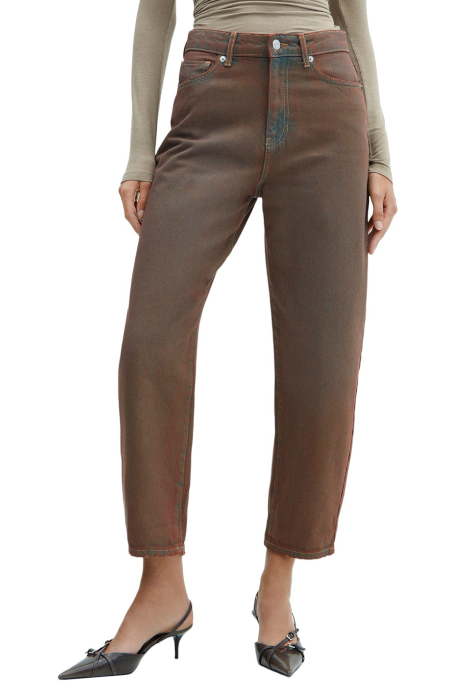 Женский Mango Джинсы AGATA с высокой талией (цвет ), артикул 57015971 | Фото 3