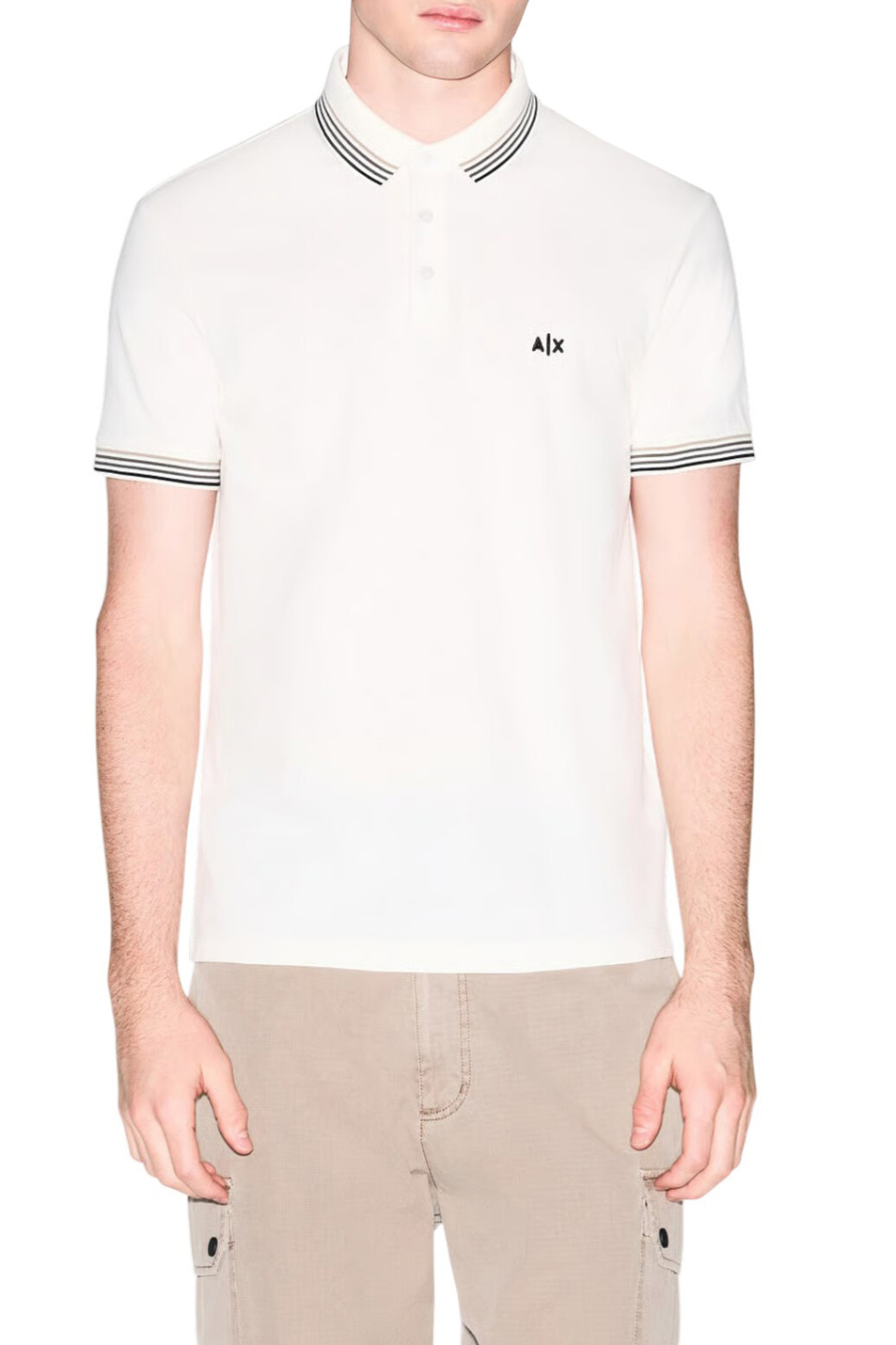 Мужской Armani Exchange Поло из хлопка с принтом (цвет ), артикул XM002326-AF13026 | Фото 4