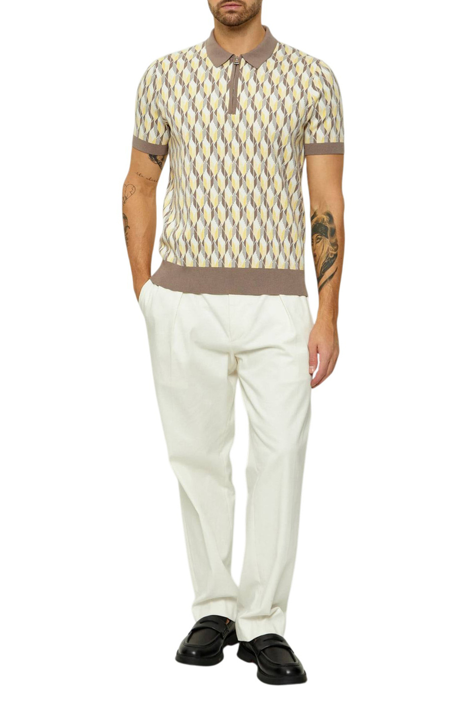 Мужской HUGO Поло Seomo с принтом (цвет ), артикул 50557347 | Фото 3