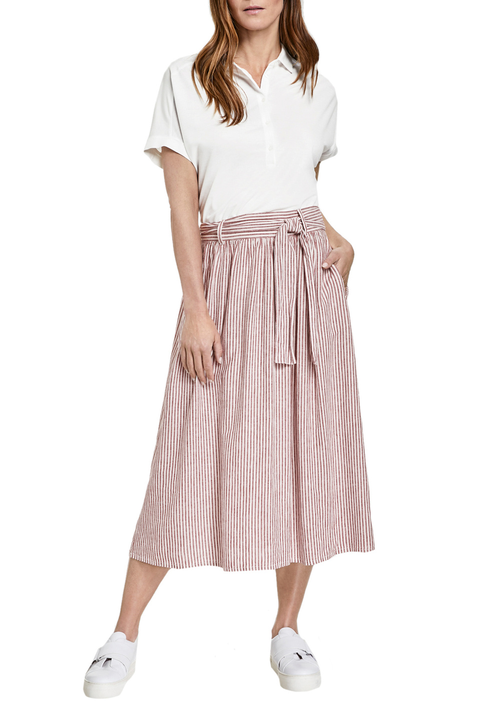 Женский Gerry Weber Льняная юбка с поясом (цвет ), артикул 610108-66425 | Фото 3