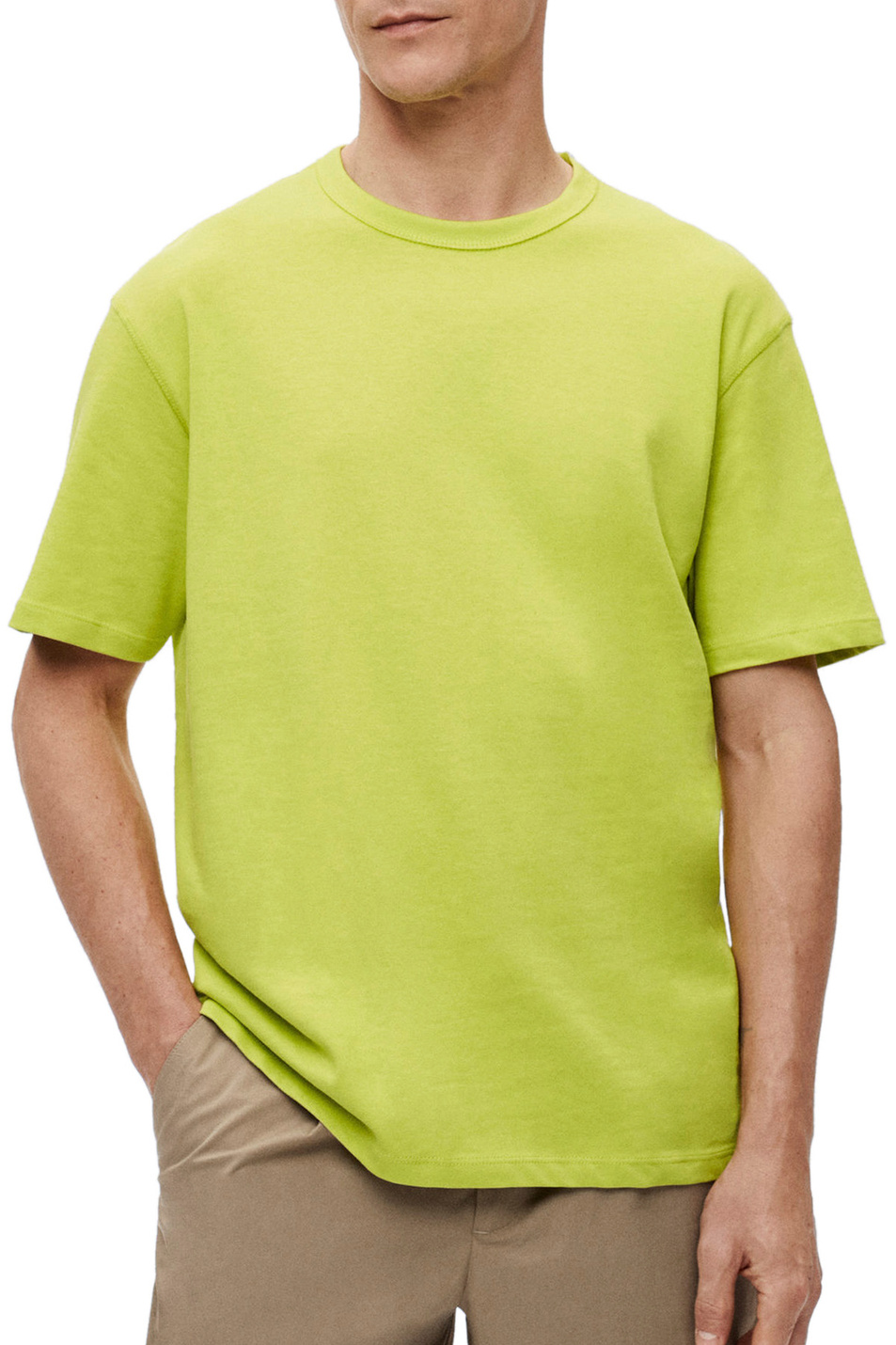 Мужской Mango Man Хлопковая футболка ANOUK свободного кроя (цвет ), артикул 37001032 | Фото 3