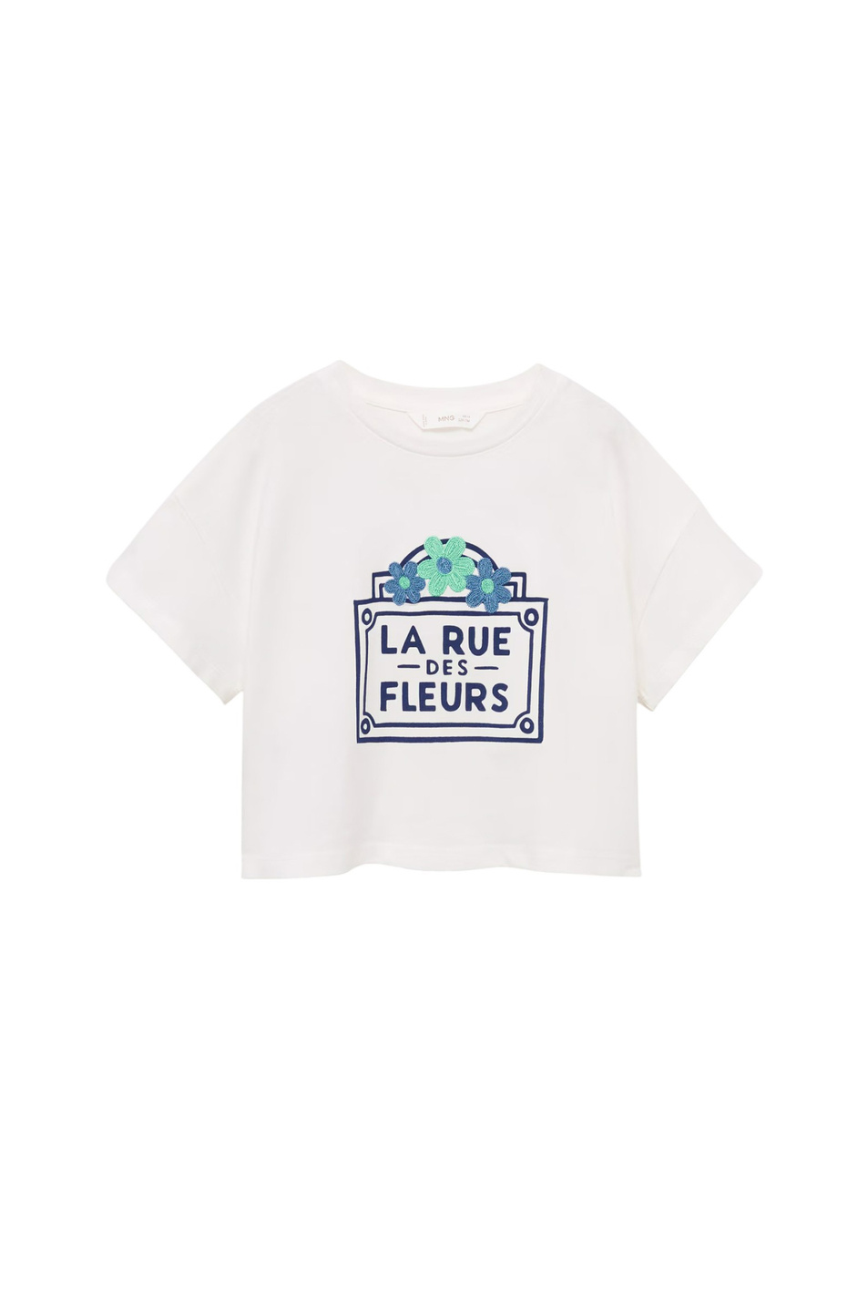 Девочкам Mango Kids Футболка RUE с принтом (цвет ), артикул 87026722 | Фото 1