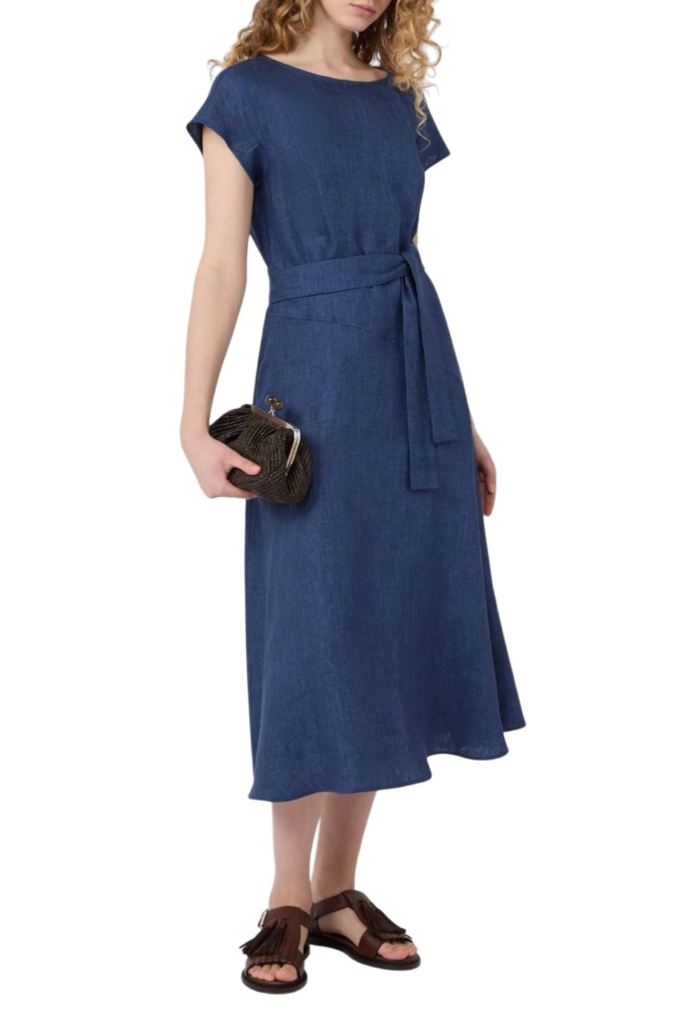 Женский Weekend Max Mara Платье ESORDIO из льна (цвет ), артикул 2615221052 | Фото 3