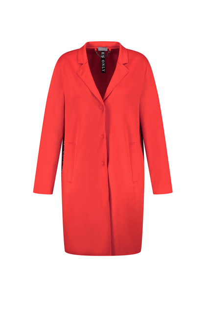 Однобортное пальто|Основной цвет:Красный|Артикул:231001-26107 | Фото 1