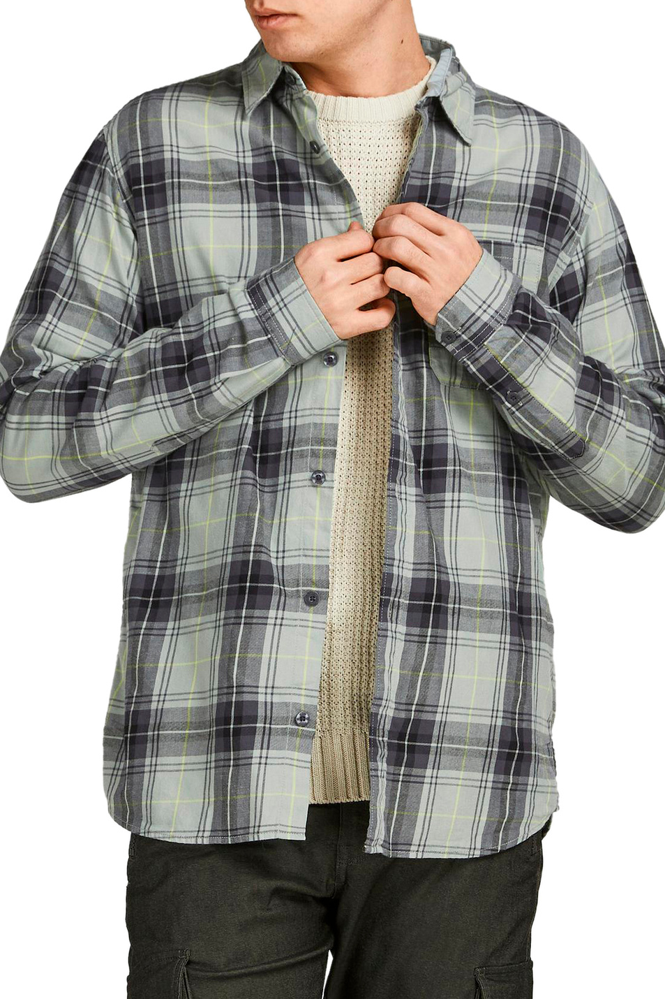 Мужской Jack & Jones Рубашка из натурального хлопка с принтом (цвет ), артикул 12204171 | Фото 3