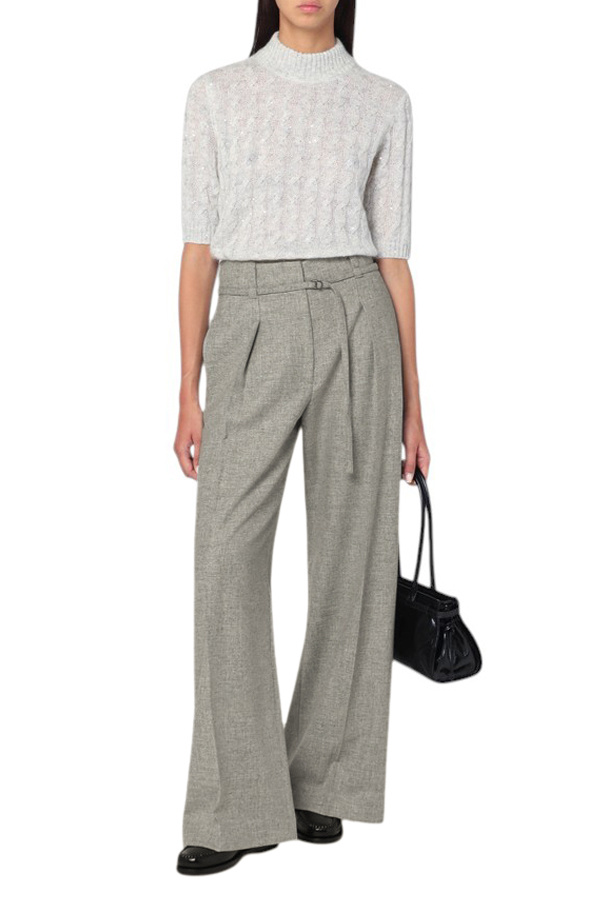Женский Brunello Cucinelli Брюки с поясом (цвет ), артикул MB162P9050 | Фото 3