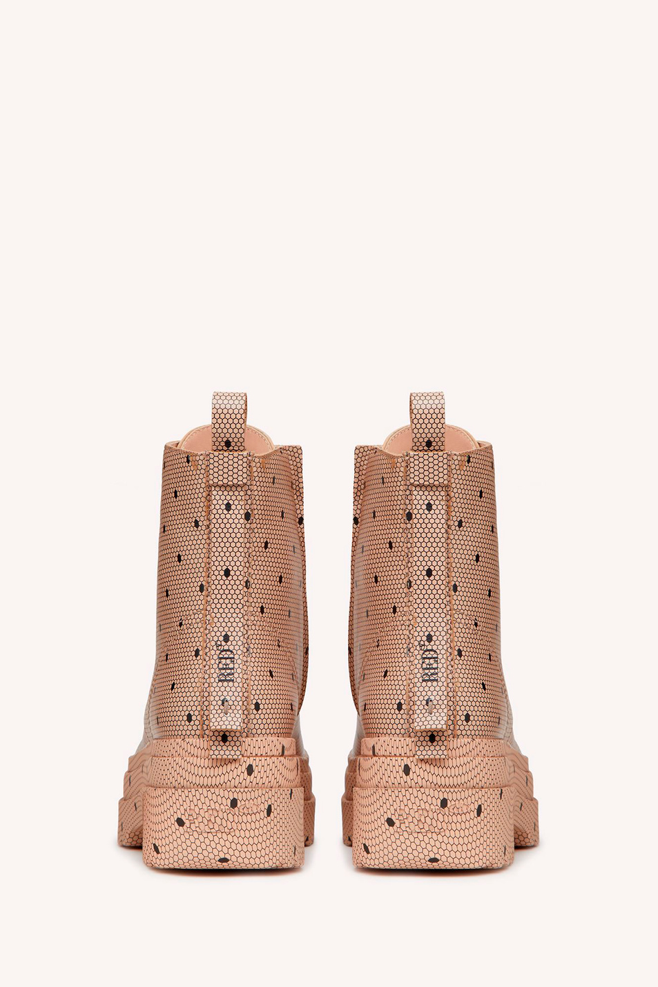 Женский Red Valentino Ботинки из натуральной кожи с принтом «пуэн-деспри» (цвет ), артикул VQ2S0E46WJV | Фото 3