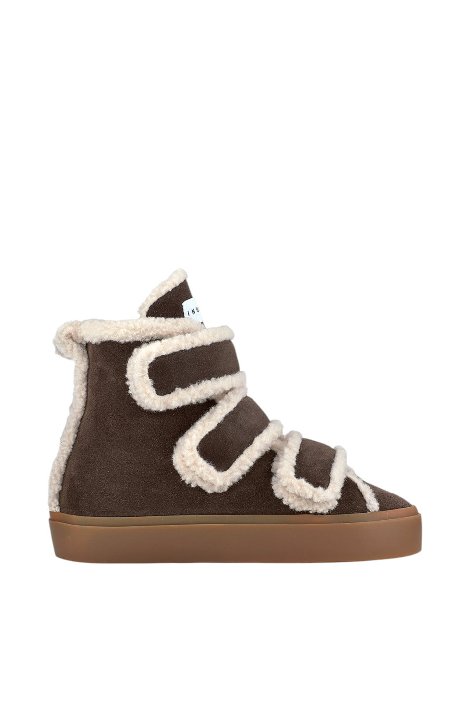 Полусапоги SHEARLING VELCRO WEDGE с натуральным мехом|Основной цвет:Коричневый Женский Inuikii Полусапоги SHEARLING VELCRO WEDGE с натуральным мехом (цвет ), артикул 1001.004.0151 | Фото 1