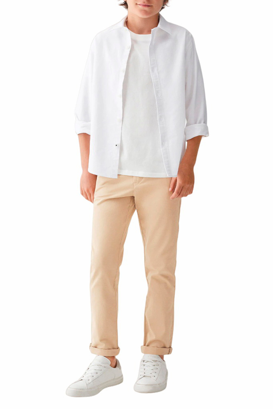 Мальчикам Mango Kids Рубашка OXFORD из натурального хлопка (цвет ), артикул 57040759 | Фото 3
