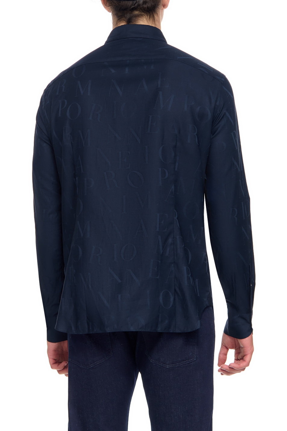 Мужской Emporio Armani Рубашка из натурального хлопка с логотипированным принтом (цвет ), артикул 6R1C86-1K0TZ | Фото 4