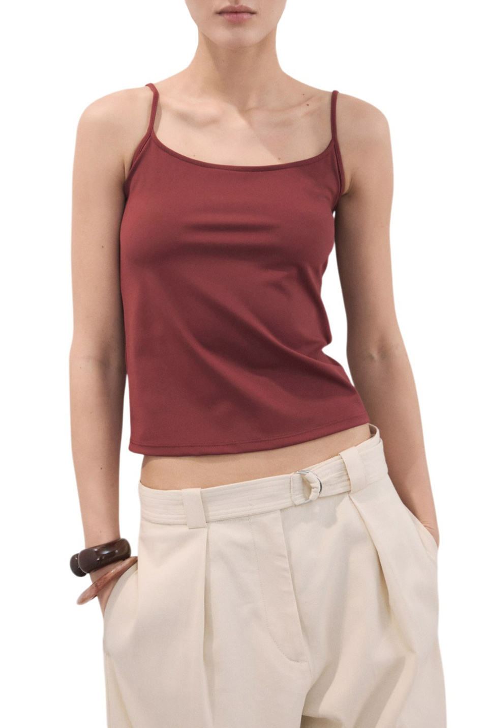 Женский Mango Топ BACARI приталенного кроя (цвет ), артикул 27087140 | Фото 3