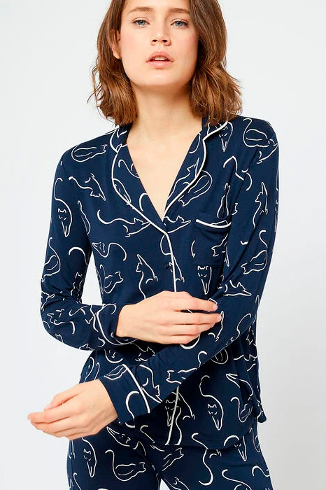Женский Etam Пижамная рубашка SALLY (цвет ), артикул 6514589 | Фото 1