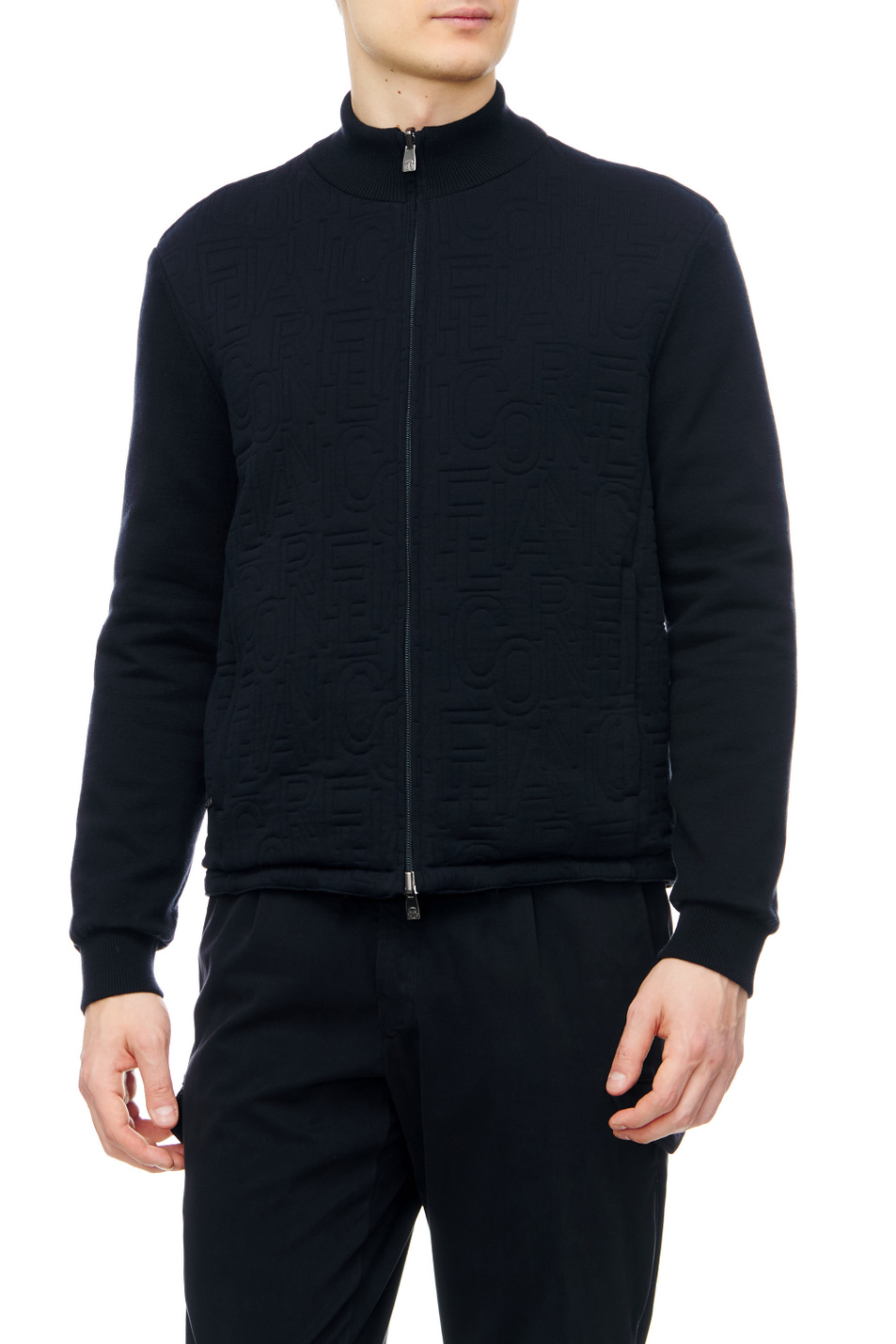 Мужской Corneliani Куртка с трикотажными рукавами и рельефным узором (цвет ), артикул 90LM71-2820129 | Фото 1