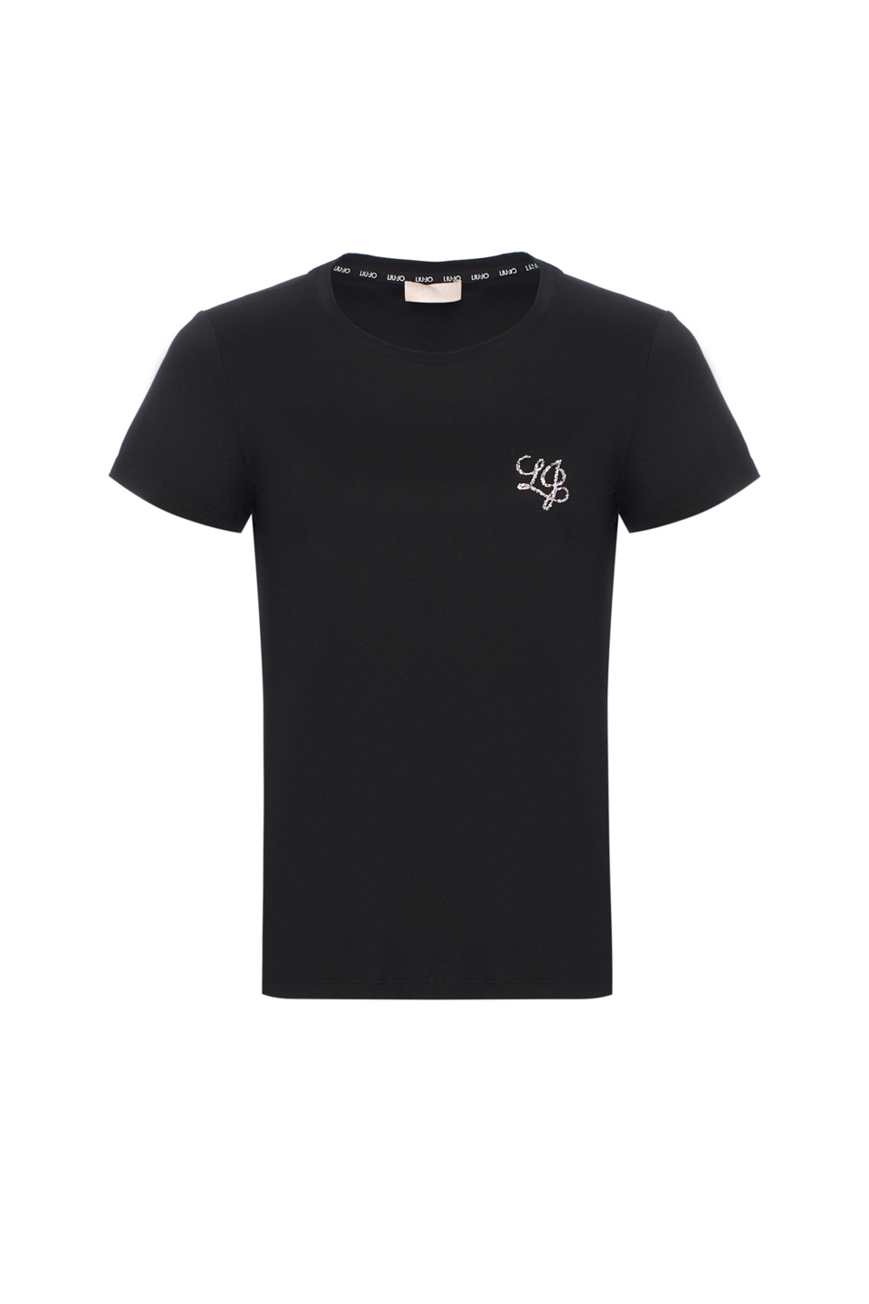 Женский Liu Jo Футболка из хлопка со стразами (цвет ), артикул TA6056JS923 | Фото 1