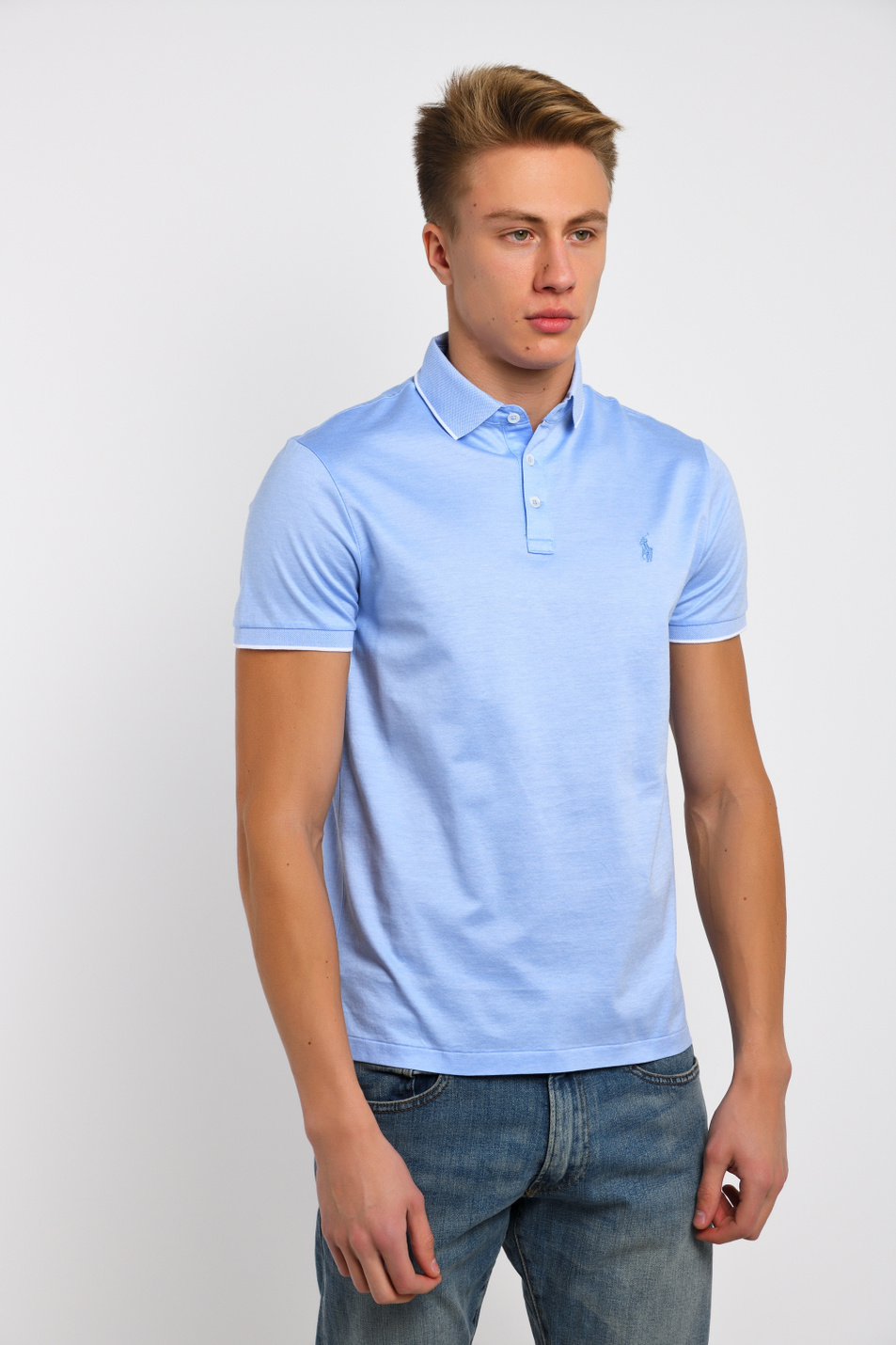Мужской Polo Ralph Lauren Футболка поло из натурального хлопка (цвет ), артикул 710741755001 | Фото 1
