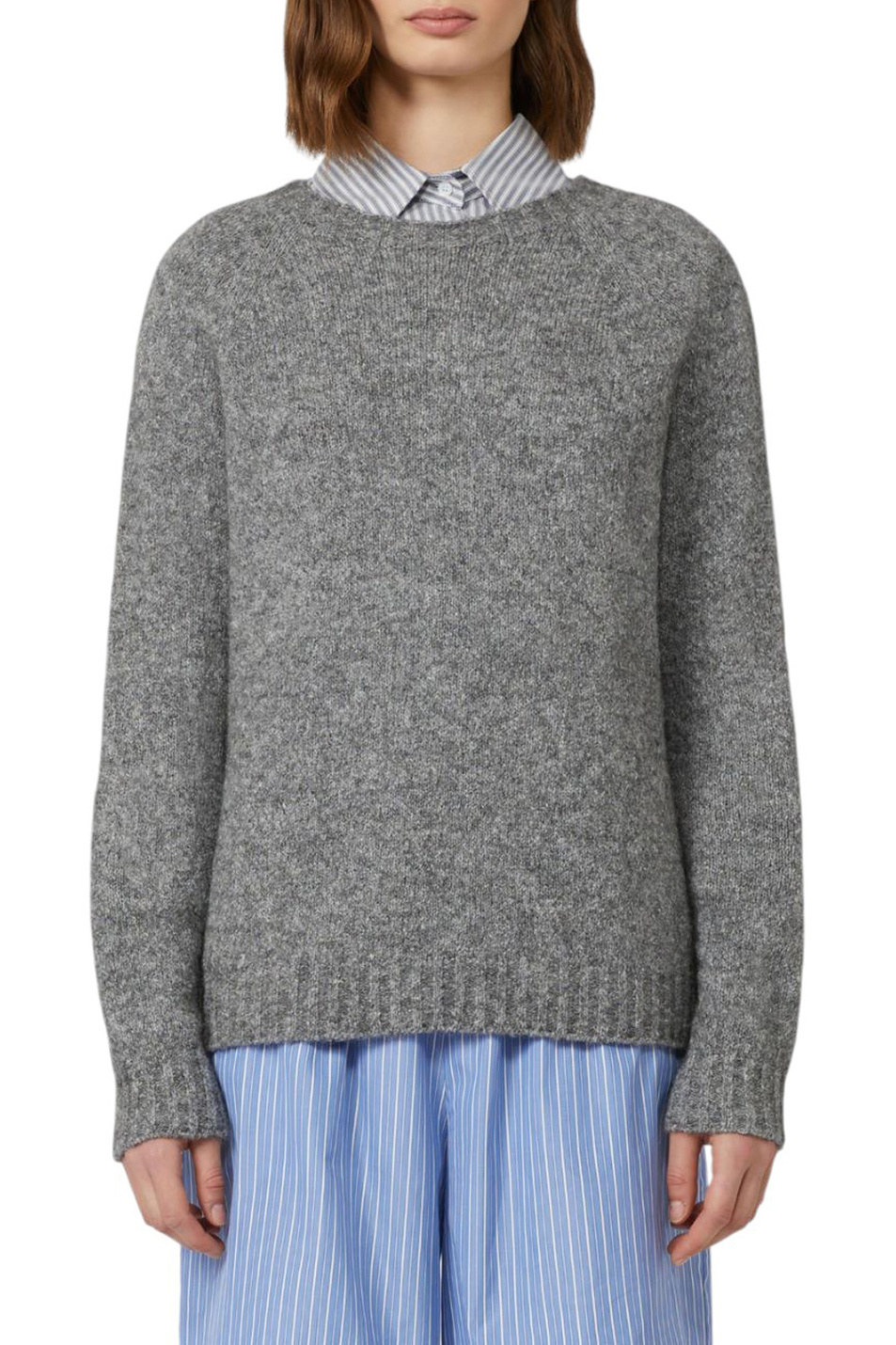 Женский Weekend Max Mara Свитер GHIACCI однотонный из смесовой альпаки (цвет ), артикул 2525366151 | Фото 3