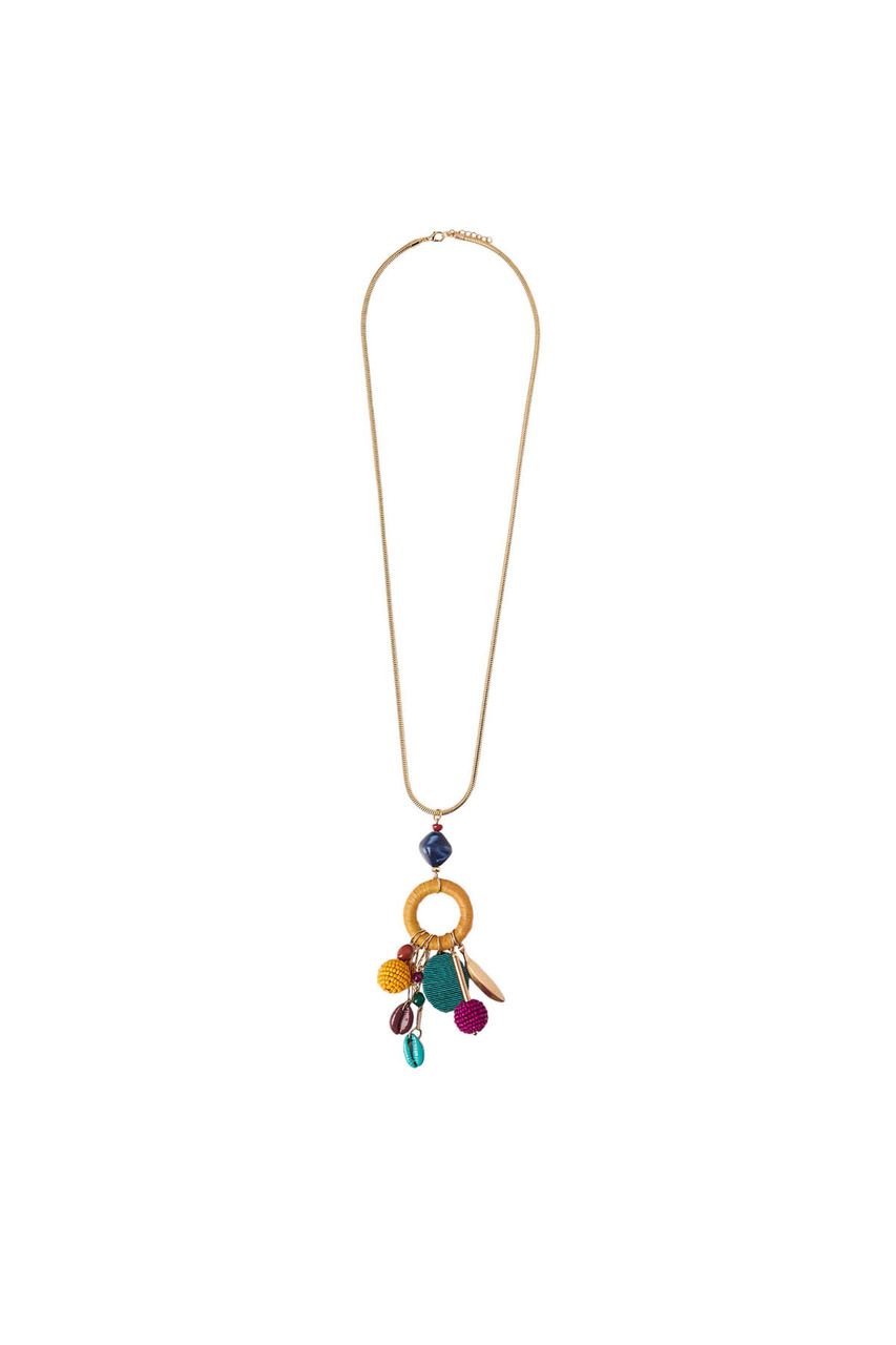 Ожерелье с подвеской|Основной цвет:Разноцветный|Артикул:220005 | Фото 1