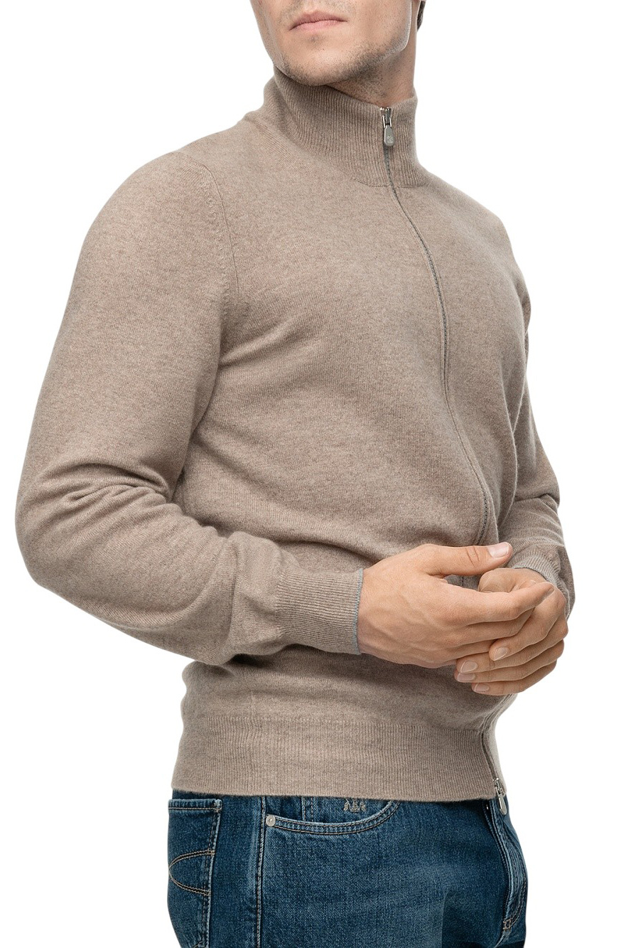 Кардиган из кашемира|Основной цвет:Коричневый Мужской Brunello Cucinelli Кардиган из кашемира (цвет ), артикул M2200106 | Фото 4