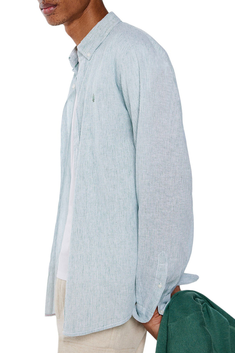 Мужской Springfield Рубашка из льна и хлопка (цвет ), артикул 0997753 | Фото 3