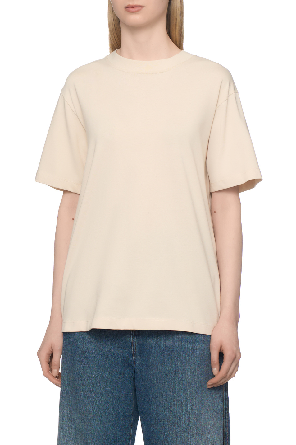 Женский Sportmax Футболка TEATINO из хлопка с бахромой (цвет ), артикул 2522946045 | Фото 4