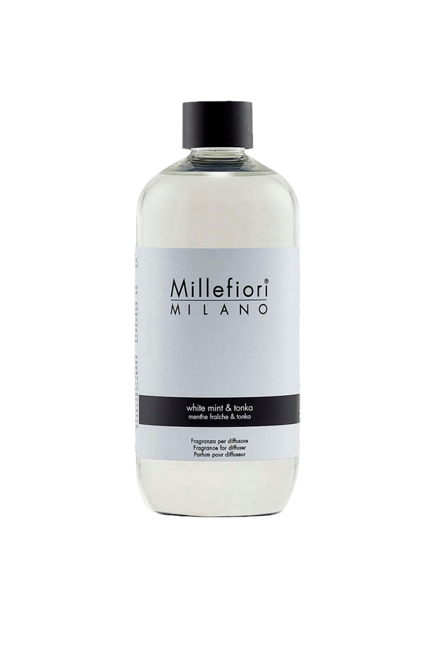 Не имеет пола Millefiori Milano Наполнитель для аромадиффузора (рефилл) 250 мл, аромат - белая мята и тонка (цвет ), артикул 7REMWT | Фото 1