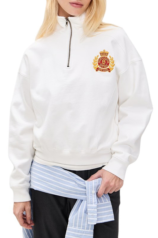 Женский Sporty & Rich Толстовка NY Crest с вышивкой (цвет ), артикул ST08162243WH01 | Фото 4