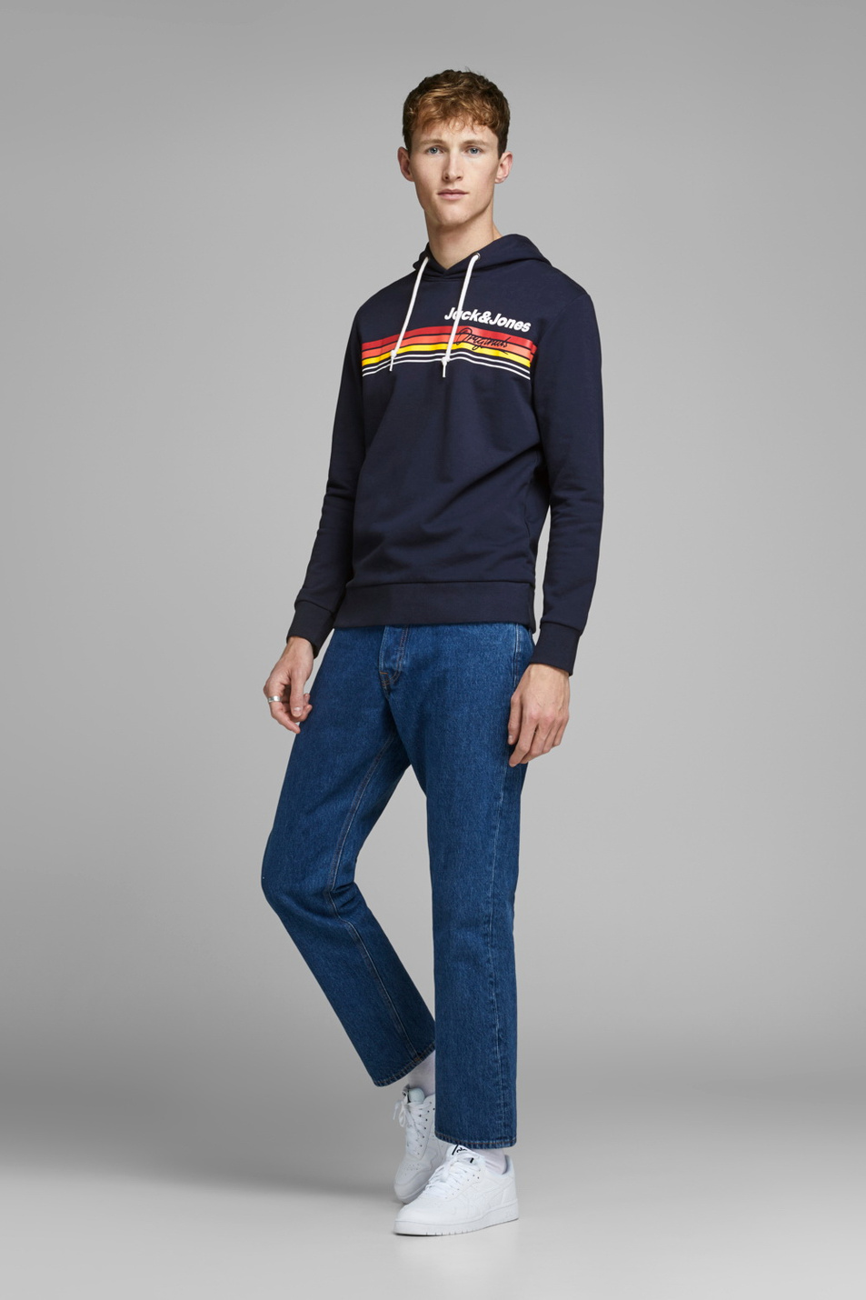 Мужской Jack & Jones Толстовка из хлопка (цвет ), артикул 12167972 | Фото 4