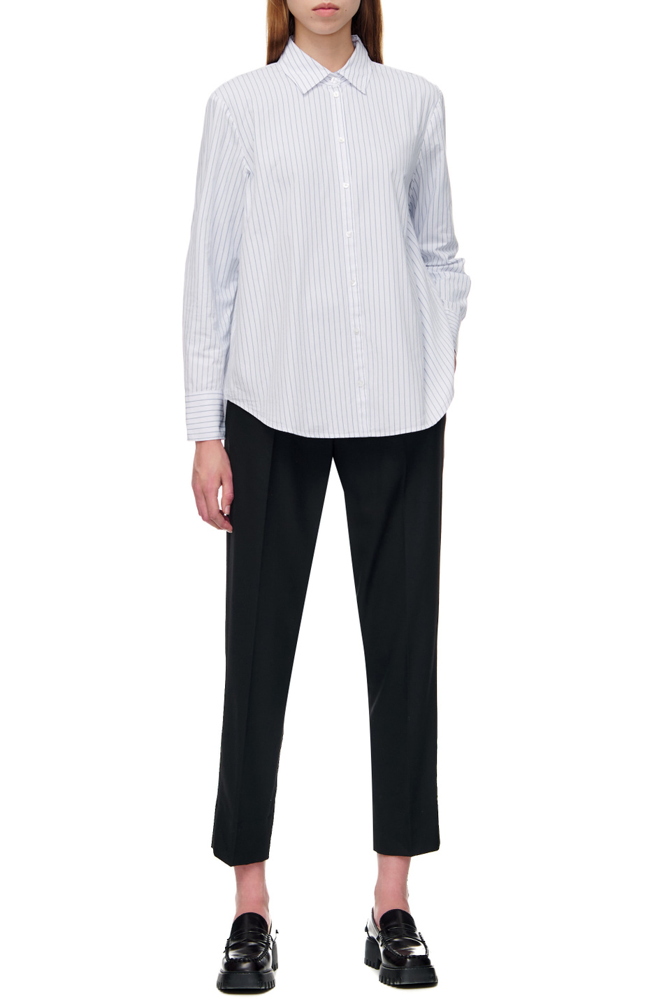 Женский Gerry Weber Рубашка из натурального хлопка в полоску (цвет ), артикул 760018-66413 | Фото 3