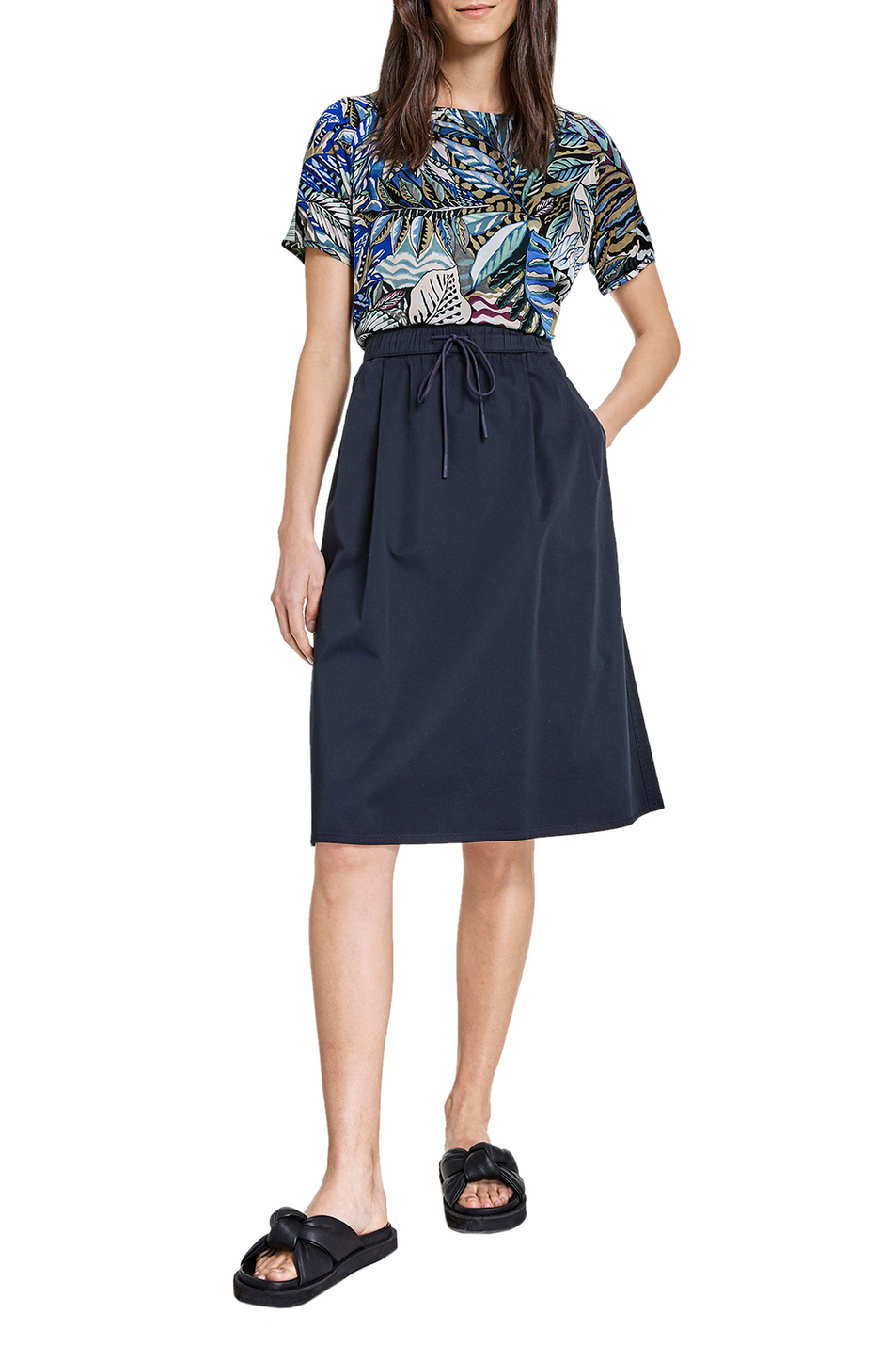 Женский Gerry Weber Расклешенная юбка с кулиской на поясе (цвет ), артикул 610102-66217 | Фото 3