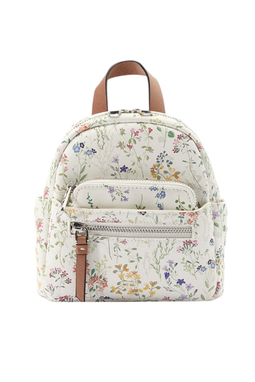Рюкзак с цветочным принтом|Основной цвет:Белый|Артикул:218912 | Фото 1