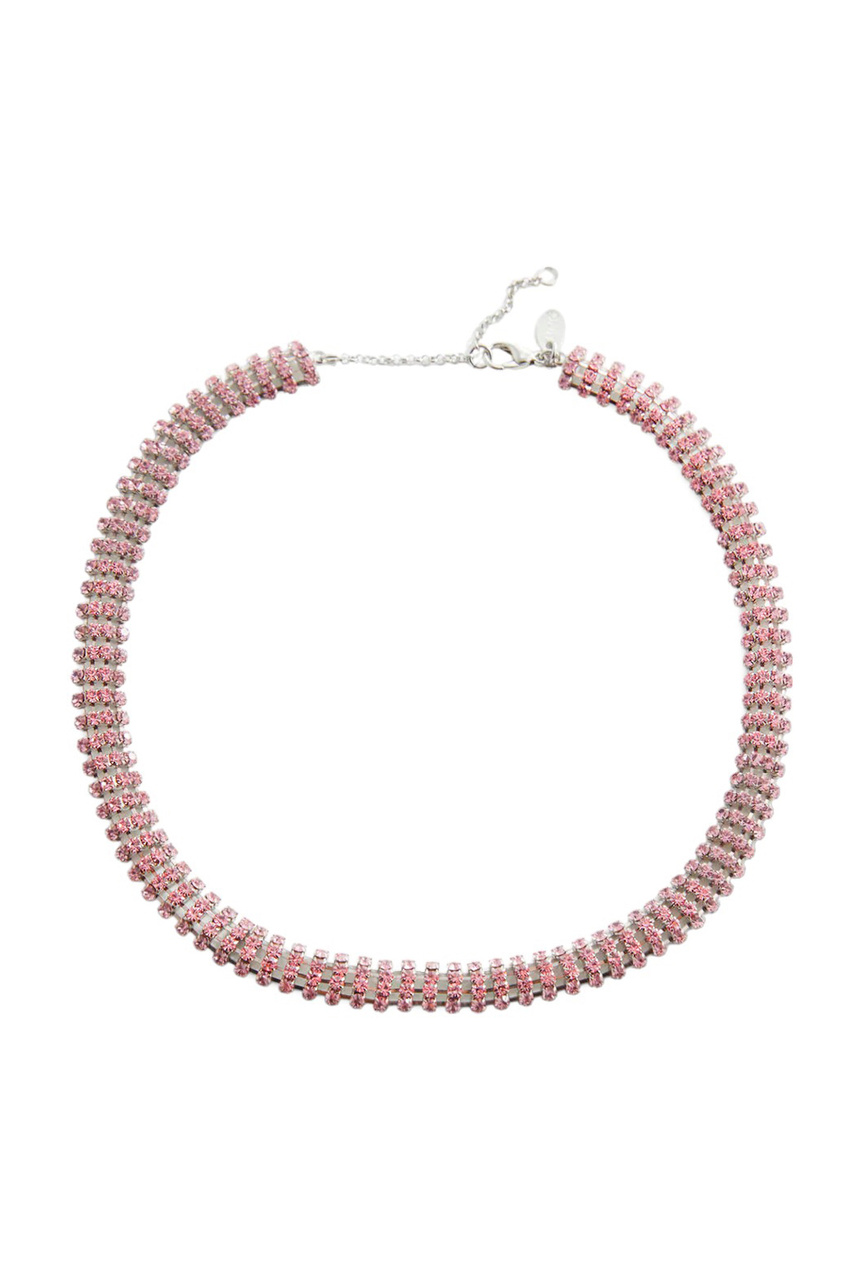 Ожерелье NEREA с кристаллами|Основной цвет:Розовый|Артикул:67030425 | Фото 1