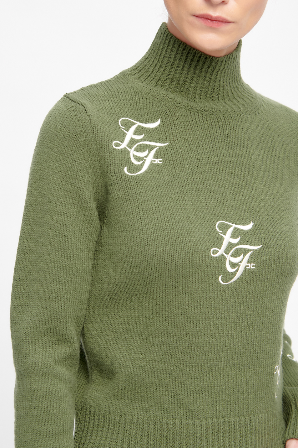 Elisabetta Franchi Короткий свитер из смесовой шерсти (цвет ), артикул MK67T06E2 | Фото 4